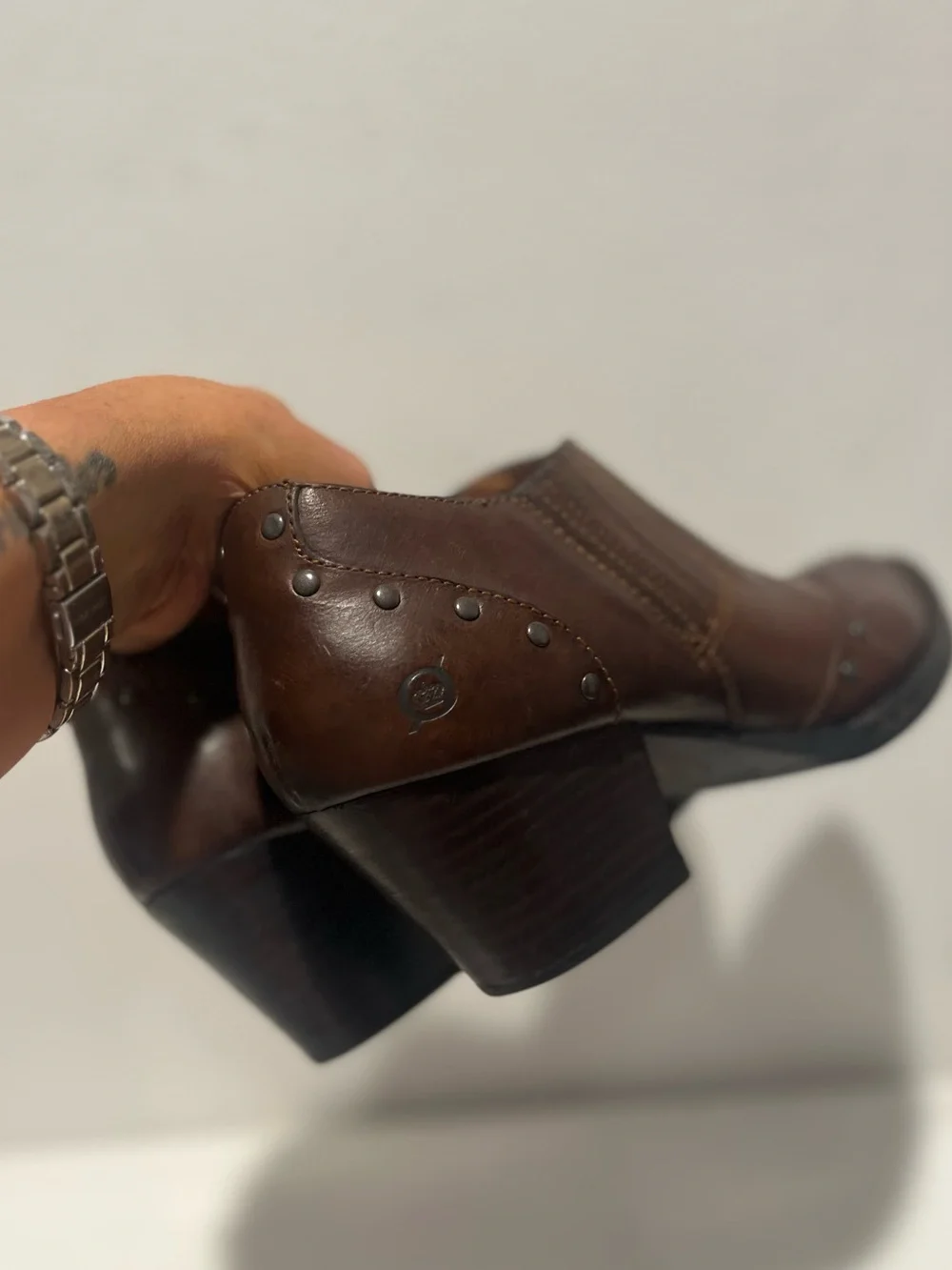 Born Brown Leather Ankle Boots